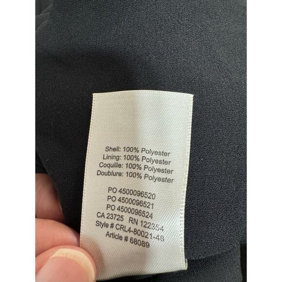 Aritzia Wilfred Black Melodie V-neck Sleeveless Jumpsuit Size S Japanese Crepe - Picture 9 of 9